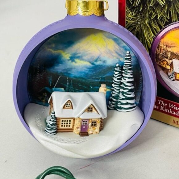 HALLMARK KEEPSAKE ORNAMENT THOMAS KINKADE MAGIC LIGHT "THE WARMTH OF HOME" 1997 - Picture 2 of 9